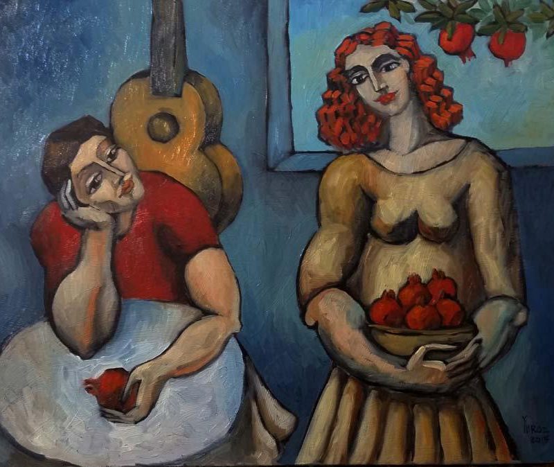 the proposal original oil on canvas by yuroz