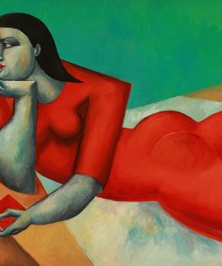 Reclining Woman in Red by Yuroz