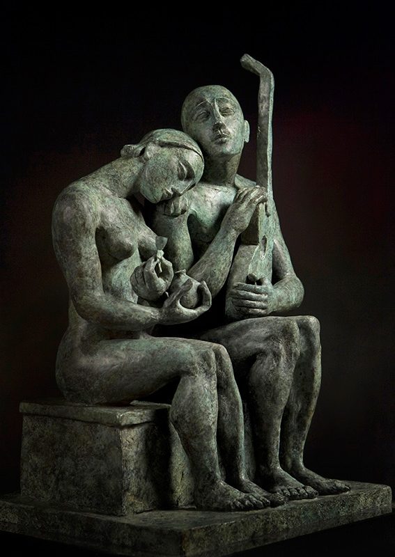 Together in Time cast bronze sculpture by Yuroz