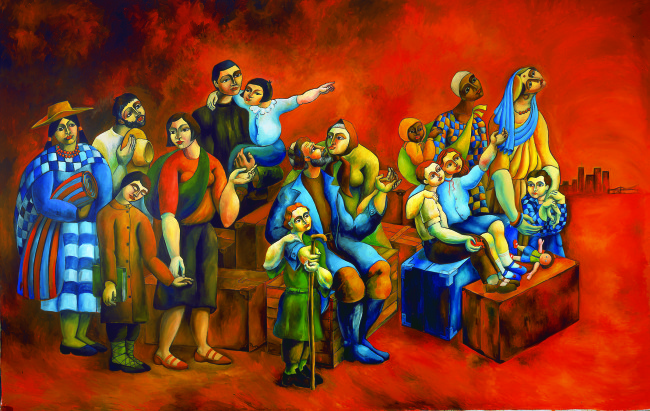 Respect the Refugees Yuroz painting