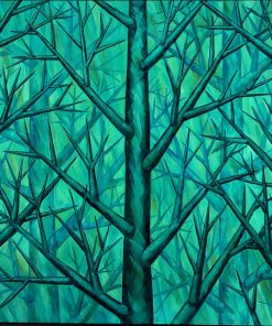 Harmony in Green by Yuroz oil on canvas 80" x 100"