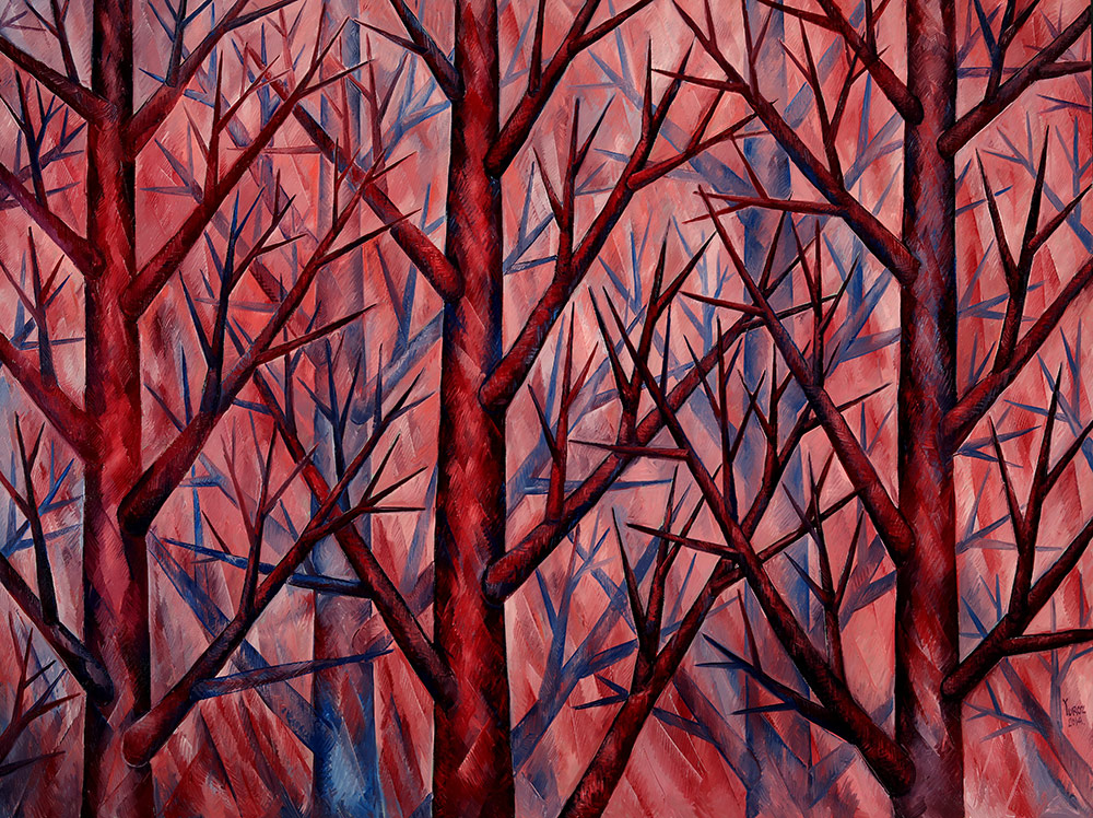 "Harmony in Pink" in Symbiosis Collection. Original Oil on Canvas 72" x 96"