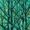 Trees in Green (study) original oil on canvas by Yuroz