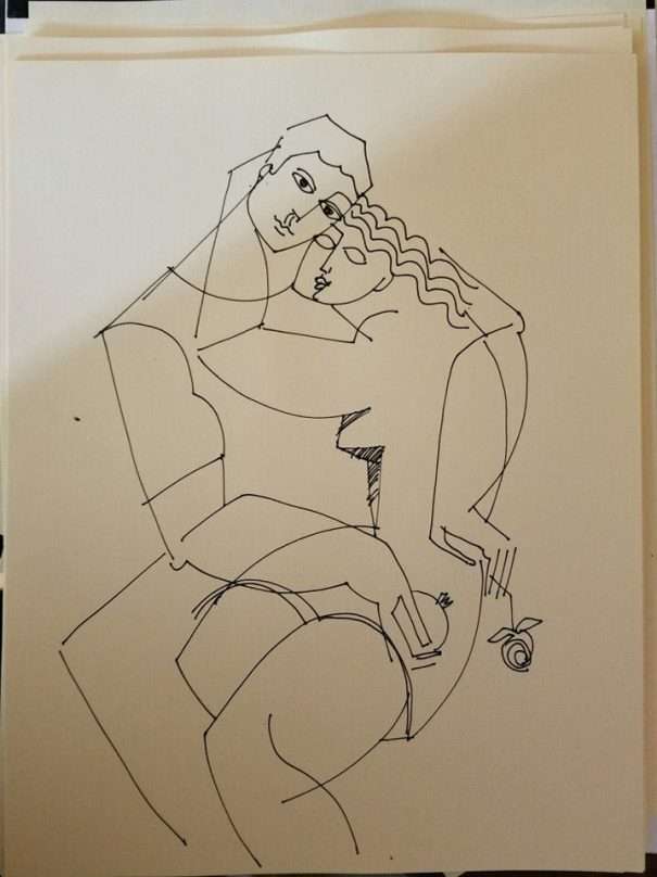 sketch of Lovers' Embrace by Yuroz
