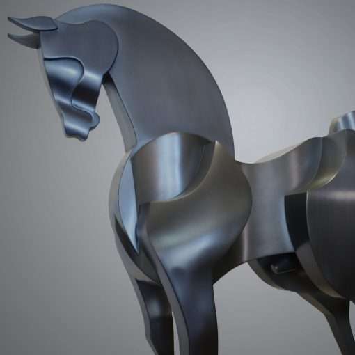 Intrepid horse sculpture by Yuroz