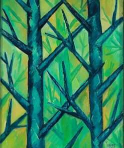 Meditation Series: Trees in Green  (Study: Comp 01) Oil on Canvas by Yuroz