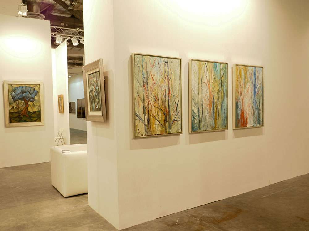 Yuroz and Moso Art Gallery booth at Art Stage Singapore 2017 - Idyllic Forest Series by Yuroz